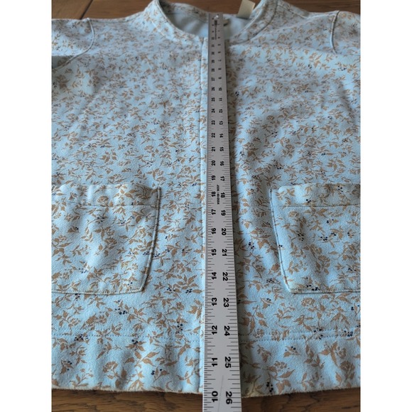 Classic Elements Long Sleeve Sweatshirt Pearl Snap Powder Blue Plus Sz 16-18W - Picture 4 of 7